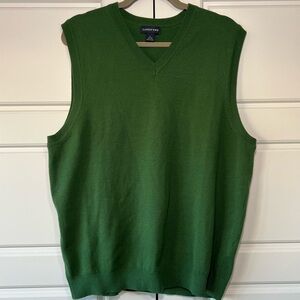 Lands' End Men's Green Sweater Vest